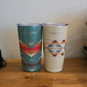 Pendleton Insulated Tumblers - Teal and Cream